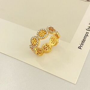 Tory Burch Elegant Gold with diamond Women's Ring